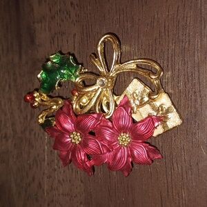Kenneth Cole Poinsettia Brooch, Vintage